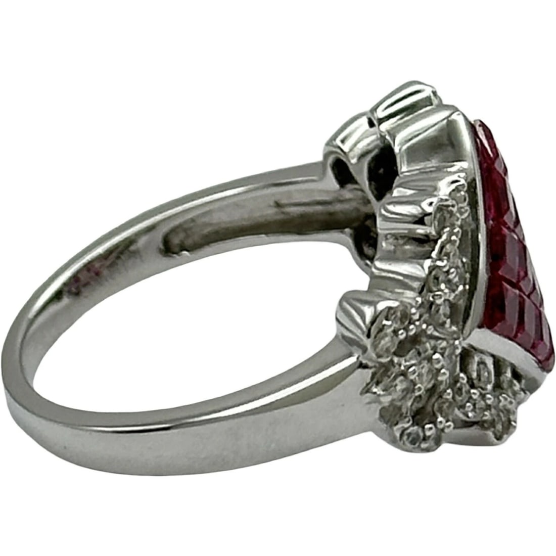 RUBY RING WHITE GOLD 18K RUBY ??JEWELRY - 4