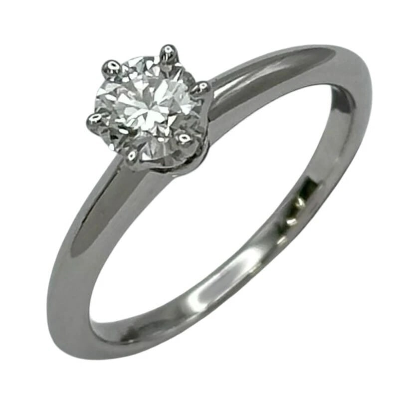 TIFFANY & CO. SOLITAIRE RING PLATINUM PT950 JEWELRY: Tiffany & Co. Solitaire Ring Platinum Pt950 Jewelry Brand: Tiffany & Co. Type/Style: Ring Material: Pt950, Color: PT Size: 4.5 US Accessories: None Accessories Notice: When purchasing pre-