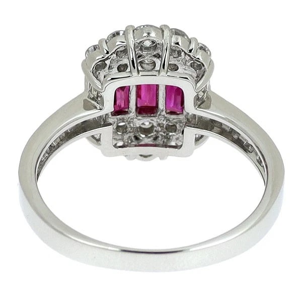 PT950 RUBY DIAMOND RING - 2