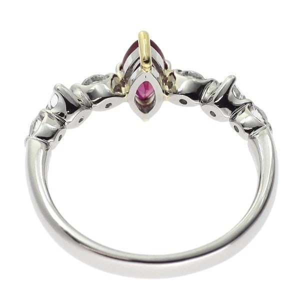 K18YG/PT900 RUBY DIAMOND RING - 2