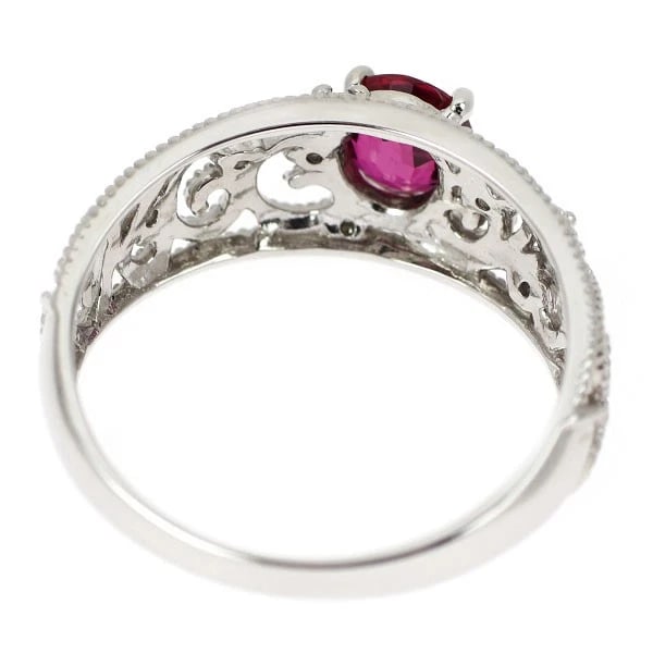 PT900 RUBY DIAMOND RING - 2