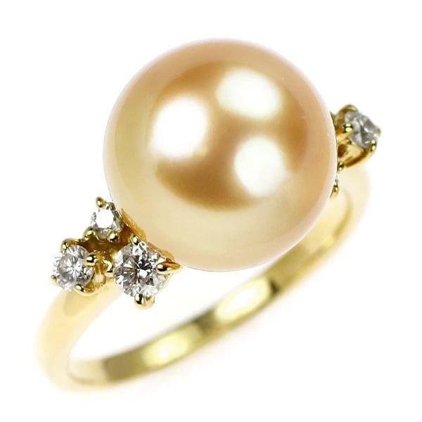 K18YG WHITE BUTTERFLY GOLDEN PEARL DIAMOND RING: K18YG white butterfly golden pearl diamond ring Brand: None Type/Style: rings Material: K18YG, Main Stone Golden Pearl Color: YG Size: 6 US Accessories: None Accessories Notice: When purchasing