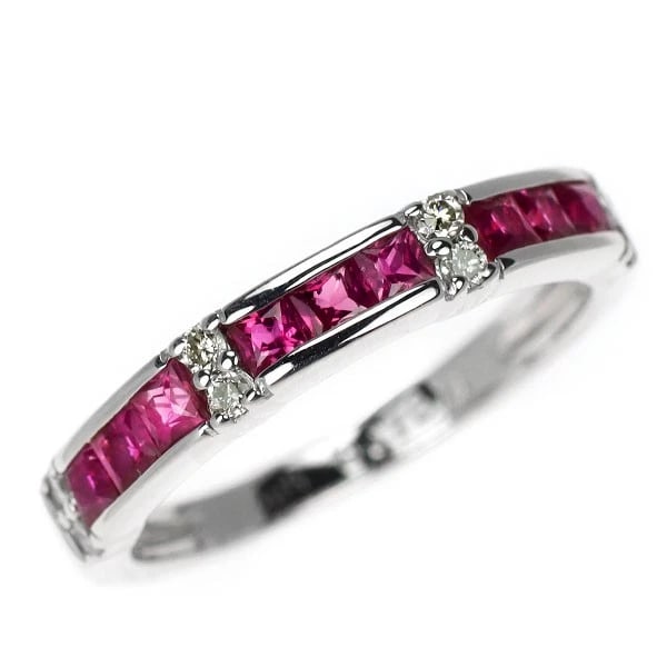 K10WG RUBY DIAMOND RING: K10WG ruby diamond ring Brand: None Type/Style: rings Material: K18WG, Main Stone Ruby Color: WG Size: 4.75 - 5 US Accessories: None Accessories Notice: When purchasing pre-owned goods, please refer
