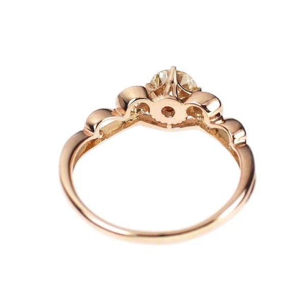 K18PG DIAMOND RING PINKY HEART - 2