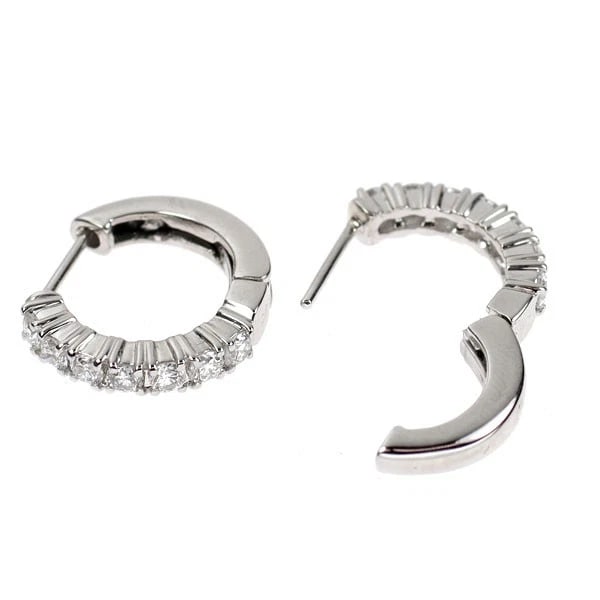 PT900 DIAMOND EARRING HOOP - 2
