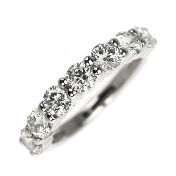 PT900 PINKY HALF ETERNITY DIAMOND RING: Pt900 Pinky Half Eternity Diamond Ring Brand: None Type/Style: rings Material: Pt900, Main Stone Eternity Color: None Size: 2.75 - 3 US Accessories: None Accessories Notice: When purchasing pre-owned