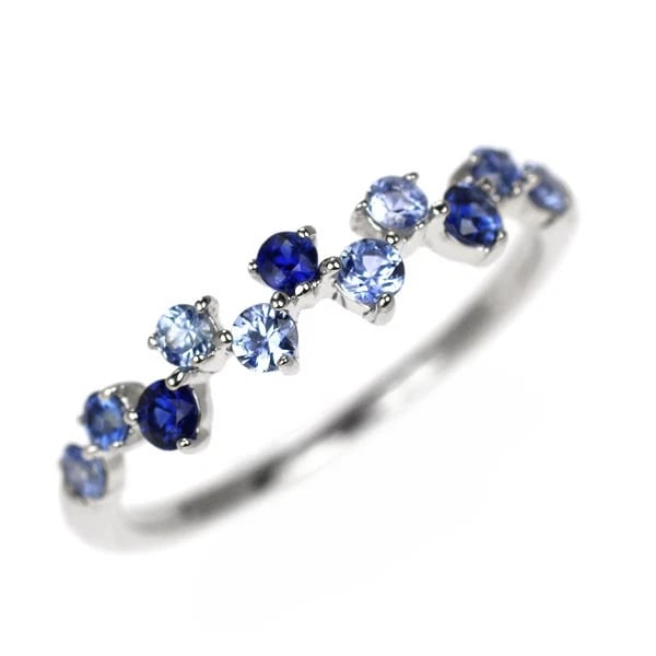 K18WG SAPPHIRE RING: K18WG sapphire ring Brand: None Type/Style: rings Material: K18WG, Main Stone sapphire Color: WG Size: 2.75 - 3 US Accessories: None Accessories Notice: When purchasing pre-owned goods, please refer