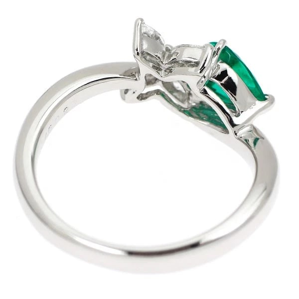 PT900 TOP QUALITY EMERALD DIAMOND RING - 2