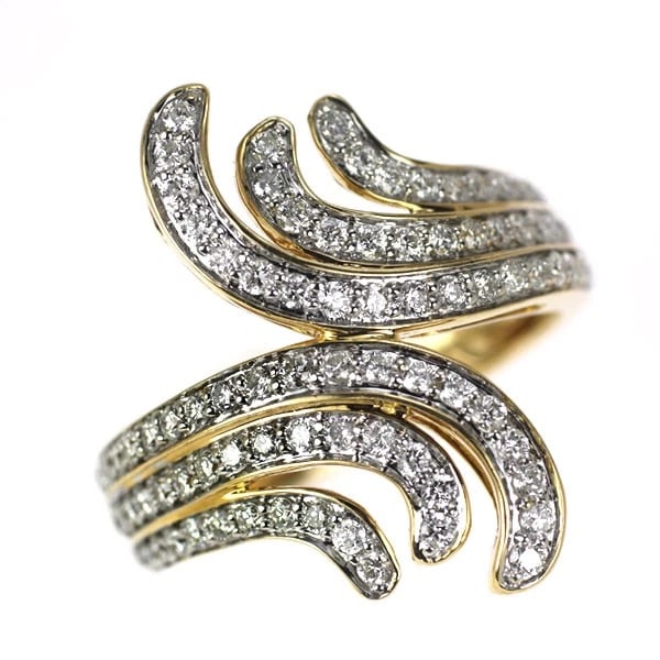 K18YG DIAMOND RING: K18YG diamond ring Brand: None Type/Style: rings Material: K18YG, Main Stone Natural Color: YG Size: 6 US Accessories: None Accessories Notice: When purchasing pre-owned goods, please refer to the