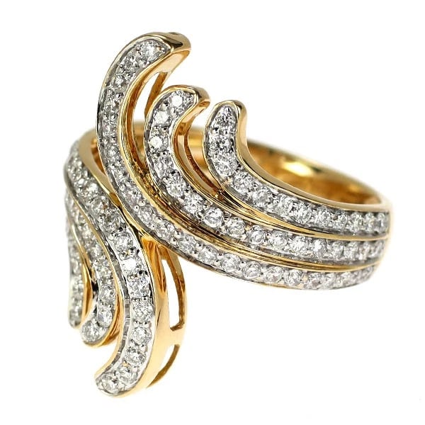K18YG DIAMOND RING - 2