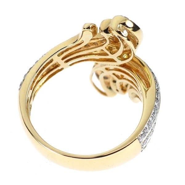 K18YG DIAMOND RING - 3