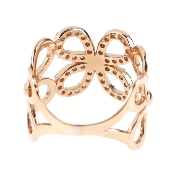 K18PG DIAMOND RING FLOWER - 2