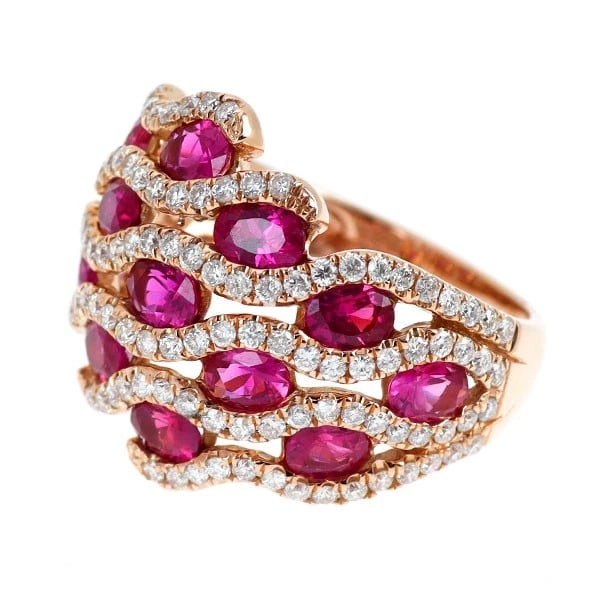 K18PG RUBY DIAMOND RING - 2