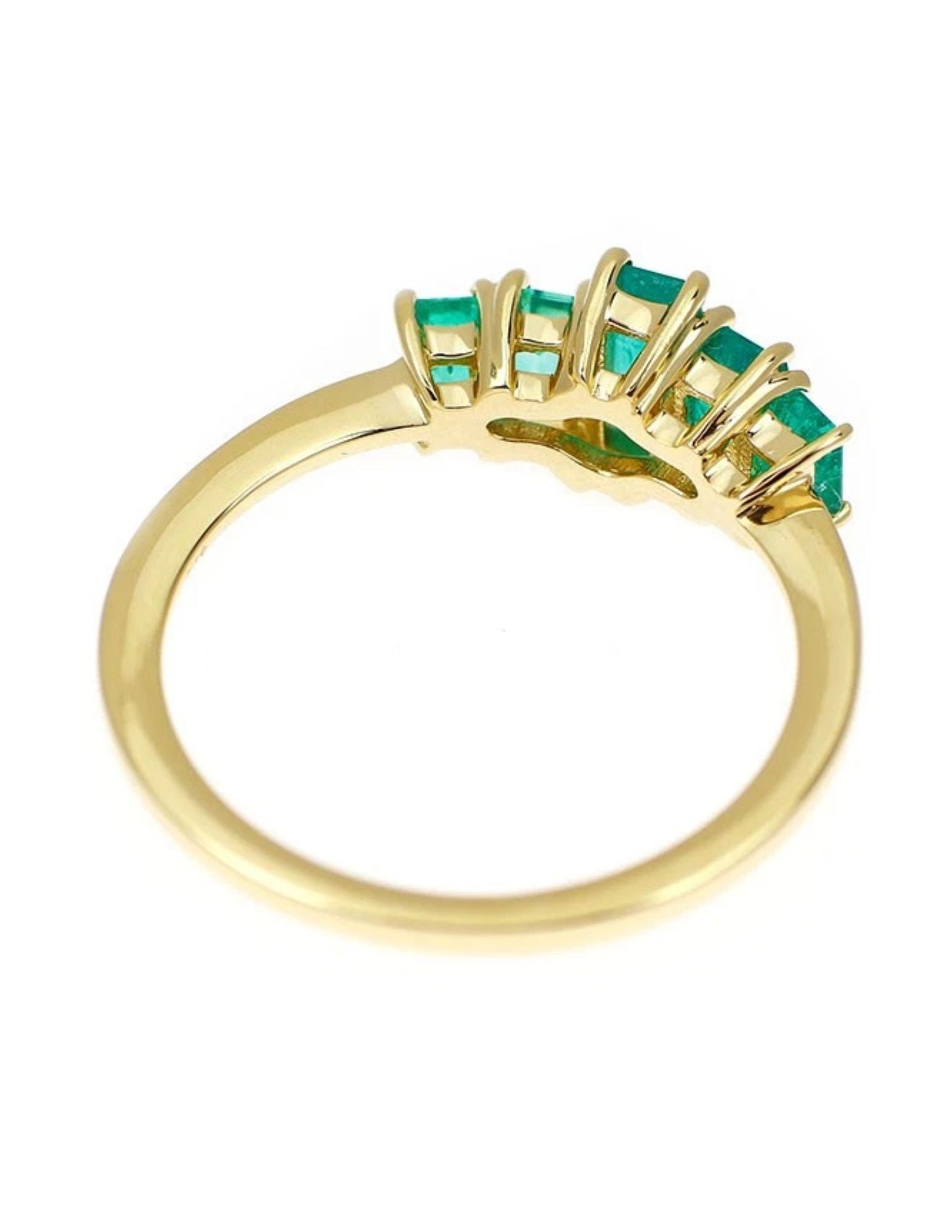 GSTV K18YG EMERALD RING - 2