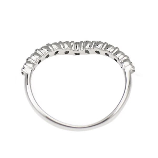 K18WG V SHAPE DIAMOND RING - 2