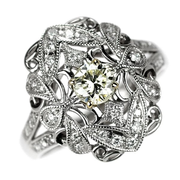 PT900/ K18YG DIAMOND RING: Pt900/ K18YG diamond ring Brand: None Type/Style: rings Material: Pt900, Main Stone Natural Color: None Size: 6 US Accessories: None Accessories Notice: When purchasing pre-owned goods, pl
