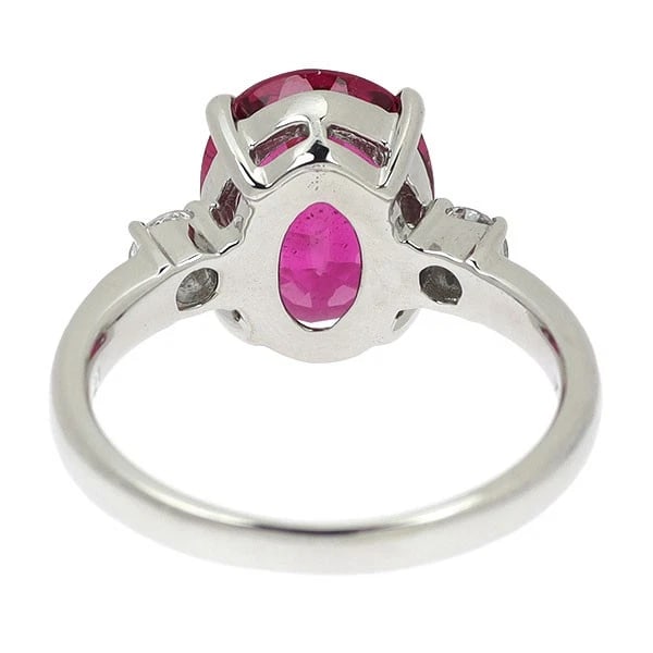 PT900 RUBELLITE DIAMOND RING - 2