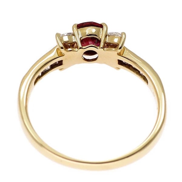K18YG RUBY DIAMOND RING - 2