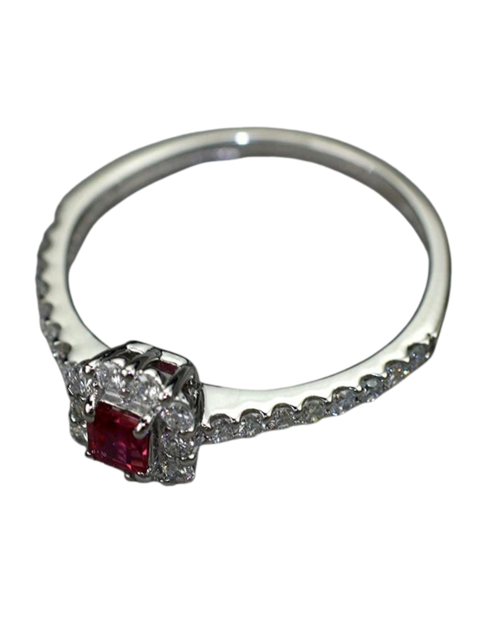 PT950 RUBY DIAMOND RING - 2
