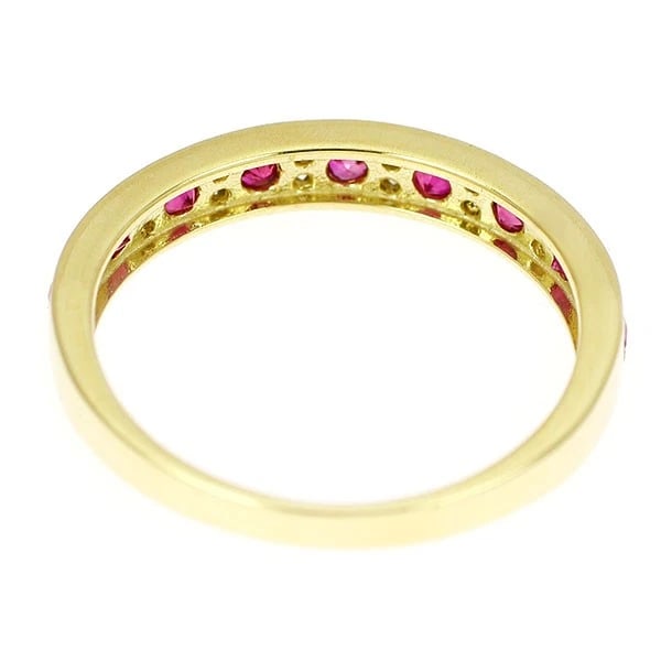 K18YG RUBY DIAMOND RING - 2