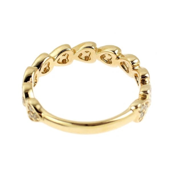 K18YG HEART DIAMOND RING - 2