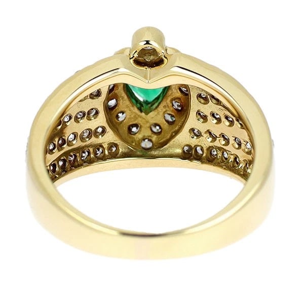 K18YG EMERALD DIAMOND RING - 3
