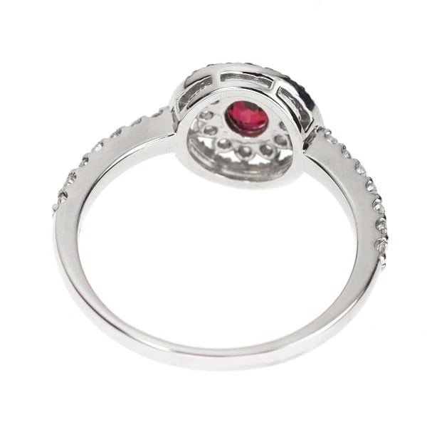 PT900 RUBY DIAMOND RING - 2