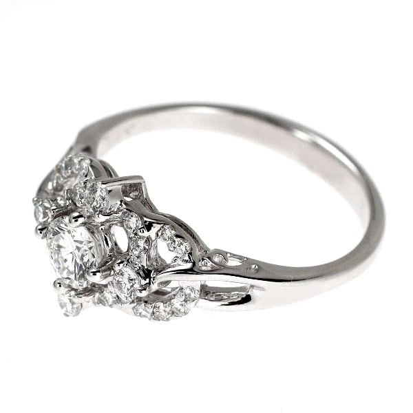 K18WG DIAMOND RING - 2