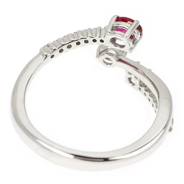 PT900 RUBY DIAMOND RING - 2