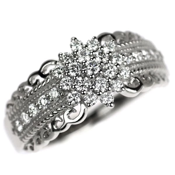 PT950 DIAMOND RING: Pt950 diamond ring Brand: None Type/Style: rings Material: Pt900, Main Stone Natural Color: None Size: 7.5 US Accessories: None Accessories Notice: When purchasing pre-owned goods, please