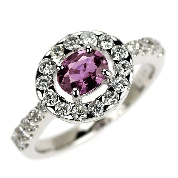 K18WG PURPLE SAPPHIRE DIAMOND RING: K18WG purple sapphire diamond ring Brand: None Type/Style: rings Material: K18WG, Main Stone sapphire/ Natural Color: WG Size: 5.25 US Accessories: None Accessories Notice: When purchasing pre-owned