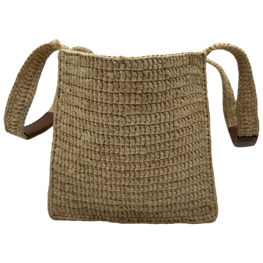 CELINE TRIOMPHE RAFFIA CUBE HANDBAG - 2
