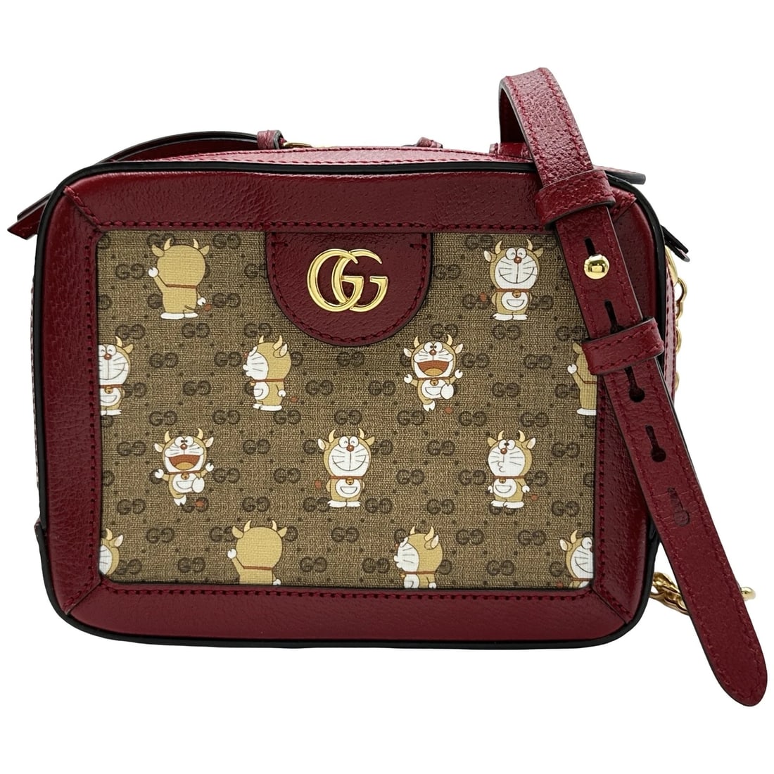 GUCCI GG MARMONT SHOULDER BAG: GUCCI GG Marmont Shoulder Bag Brand: GUCCI Type/Style: Shoulder Bag Material: Mini GG Supreme Color: Red Size: W7.5 x H6.1x D3.0inch Accessories: None Accessories Notice: When purchasing p