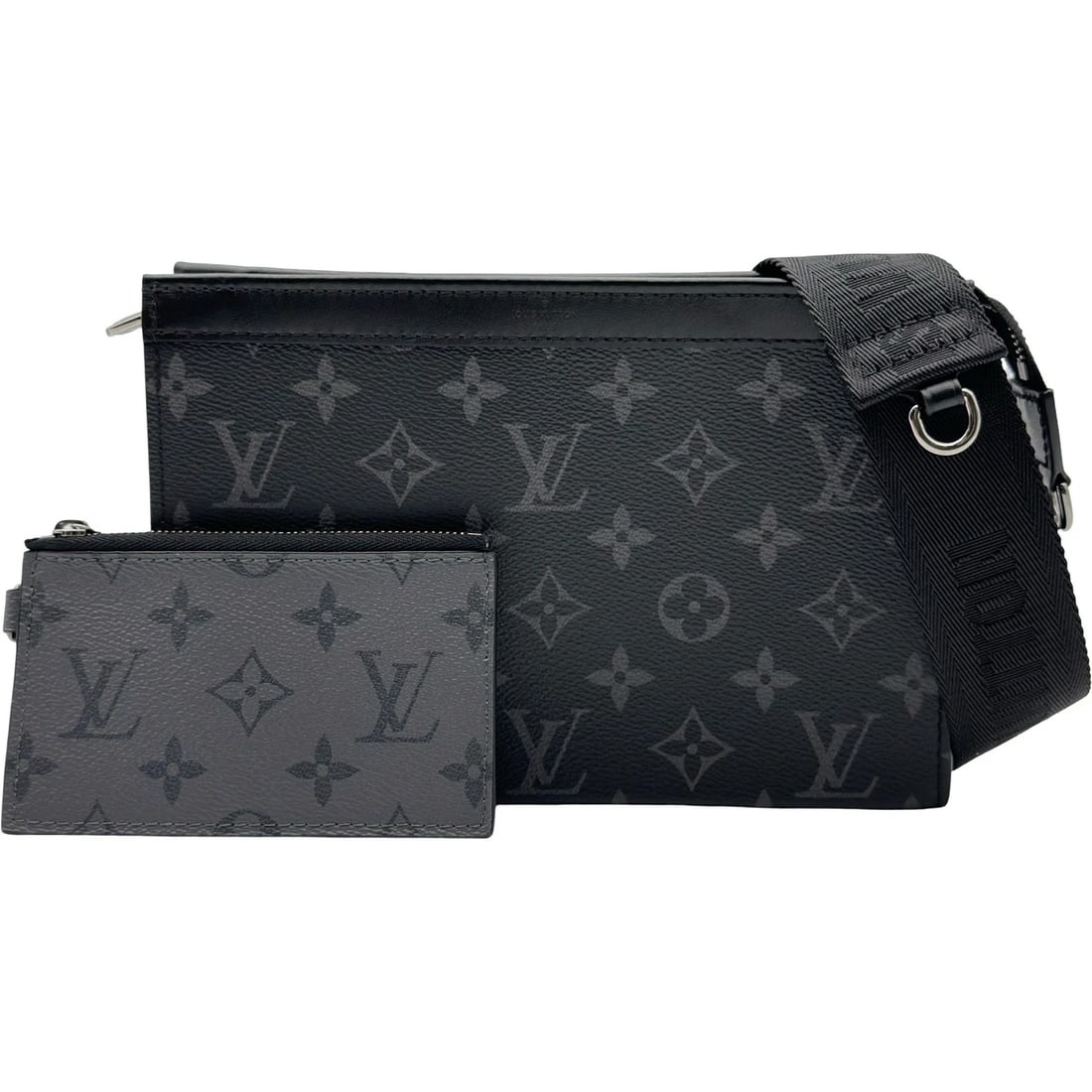 LOUIS VUITTON GASTON WEARABLE WALLET SHOULDER BAG: LOUIS VUITTON gaston wearable wallet Shoulder Bag Brand: LOUIS VUITTON Type/Style: Shoulder Bag Material: Monogram Eclipse canvas Color: black Size: W8.7 x H5.9x D2.0inch Shoulder:32.3inch Accesso