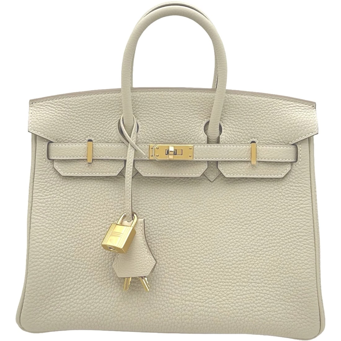 HERMES BIRKIN 25 HANDBAG: HERMES Birkin 25 Handbag Brand: HERMES Type/Style: Handbag Material: Togo Color: Kure Gold Hardware Size: W9.6 x H7.9x D5.1inch Accessories: None Accessories Notice: When purchasing pre-ow