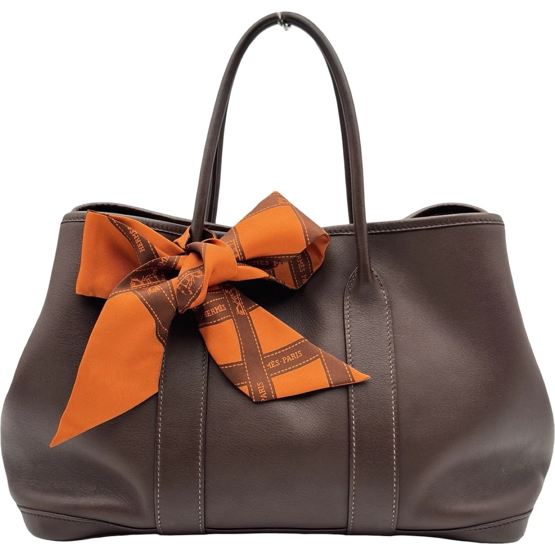 HERMES GARDEN TWILY TOTE BAG: HERMES Garden Twily Tote Bag Brand: HERMES Type/Style: Tote Bag Material: Swift Color: Havana Size: W11.8 x H7.9x D5.1inch Accessories: None Accessories Notice: When purchasing pre-owned g