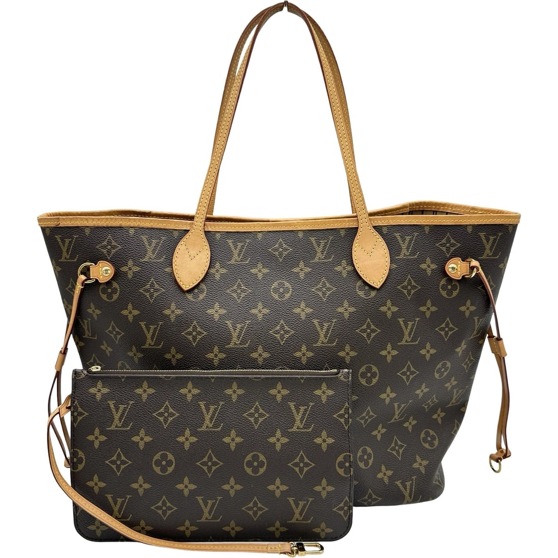 LOUIS VUITTON NEVERFULL MM TOTE BAG: LOUIS VUITTON Neverfull MM Tote Bag Brand: LOUIS VUITTON Type/Style: Tote Bag Material: Monogram canvas Color: Brown Size: W12.6 x H11.4x D6.1inch Accessories: None Accessories Notice: Whe