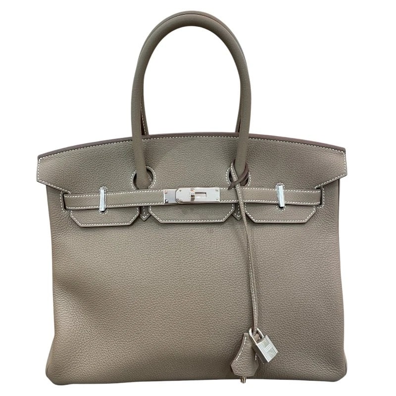 HERMES BIRKIN 35 HANDBAG: HERMES Birkin 35 Handbag Brand: HERMES Type/Style: Handbag Material: Togo Color: Etop SilverHardware Size: W13.4 x H11.2x D7.3inch Accessories: None Accessories Notice: When purchasing pre-owned