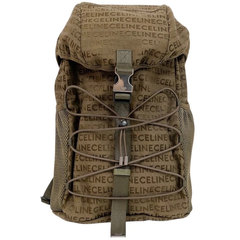 CELINE MEDIUM TRACKING BACKPACK: CELINE Medium Tracking Backpack Brand: CELINE Type/Style: Backpack ?? Daypack Material: Nylon Color: khaki Size: W11.4 x H13.8x D5.9inch Accessories: None Accessories Notice: When purchasing