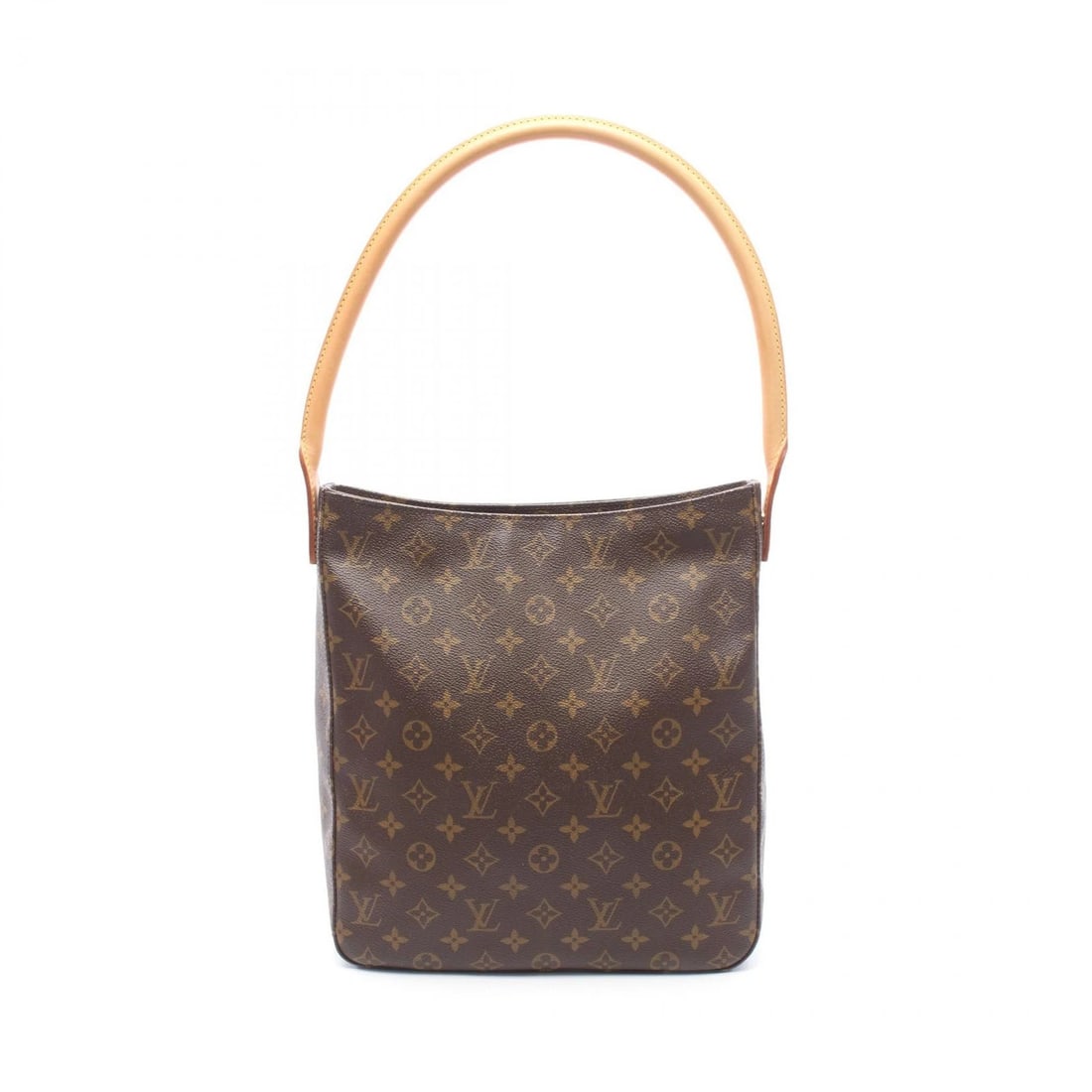 LOUIS VUITTON LOOPING GM SHOULDER BAG: LOUIS VUITTON Looping GM Shoulder Bag Brand: LOUIS VUITTON Type/Style: Shoulder Bag Material: Exterior Material Monogram and PVC coated canvas and leather Color: Exterior Color Brown?ish colors Size: 