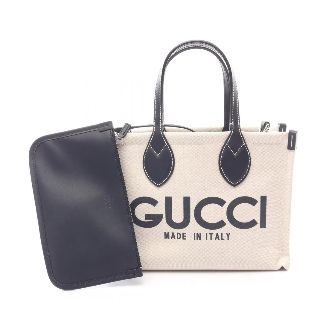 GUCCI PRINT MINI HAND TOTE BAG CANVAS LEATHER BEIGE NAVY: GUCCI Print Mini Hand Tote Bag canvas leather Beige Navy Brand: GUCCI Type/Style: Tote Bag Material: Exterior Material canvas and leather Color: Exterior Color Beige?ish colors and Navy?ish colors Siz