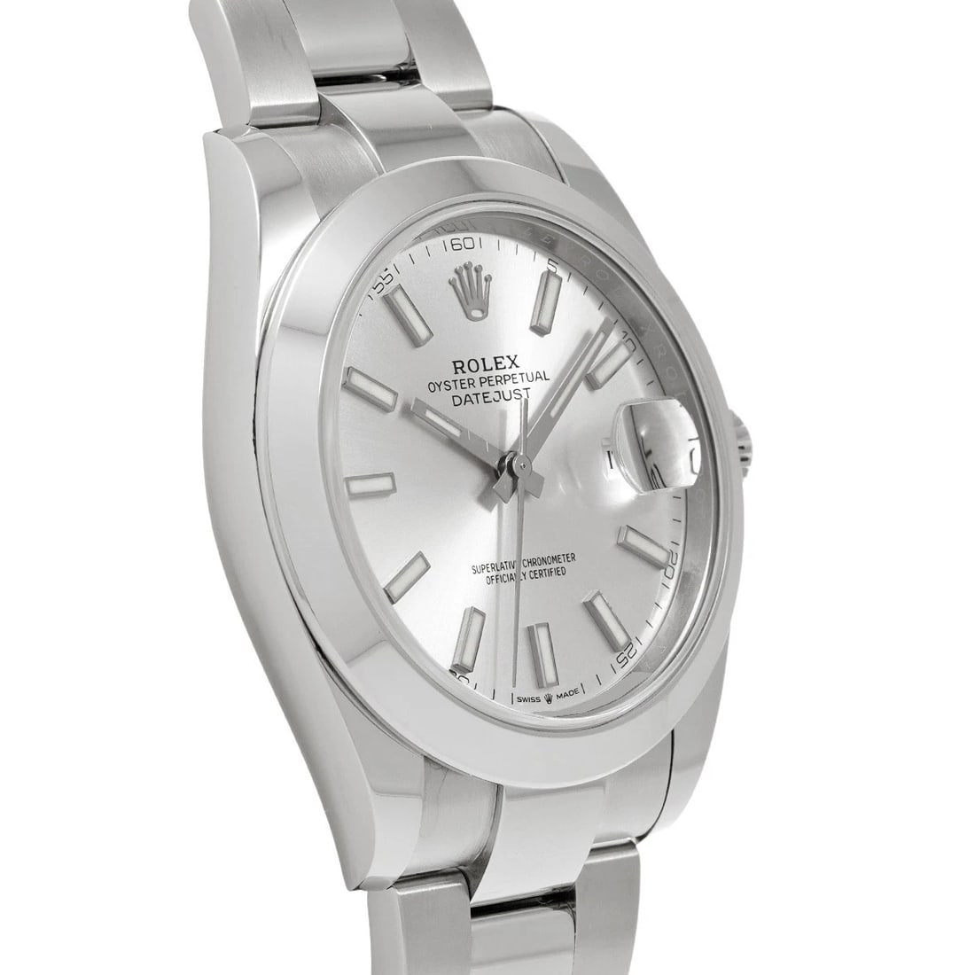 ROLEX DATEJUST SILVER WATCH - 3