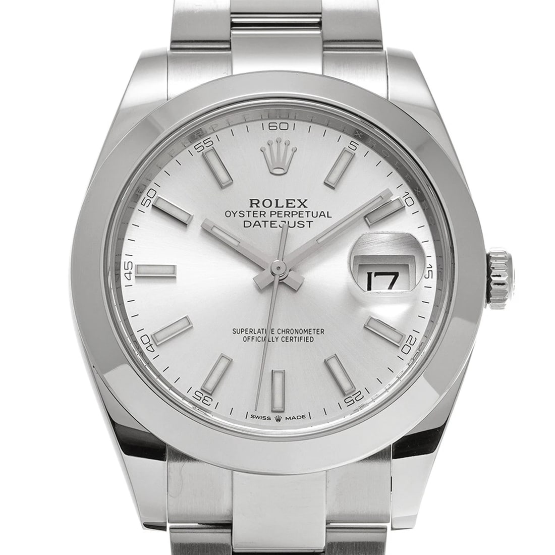 ROLEX DATEJUST SILVER WATCH - 4