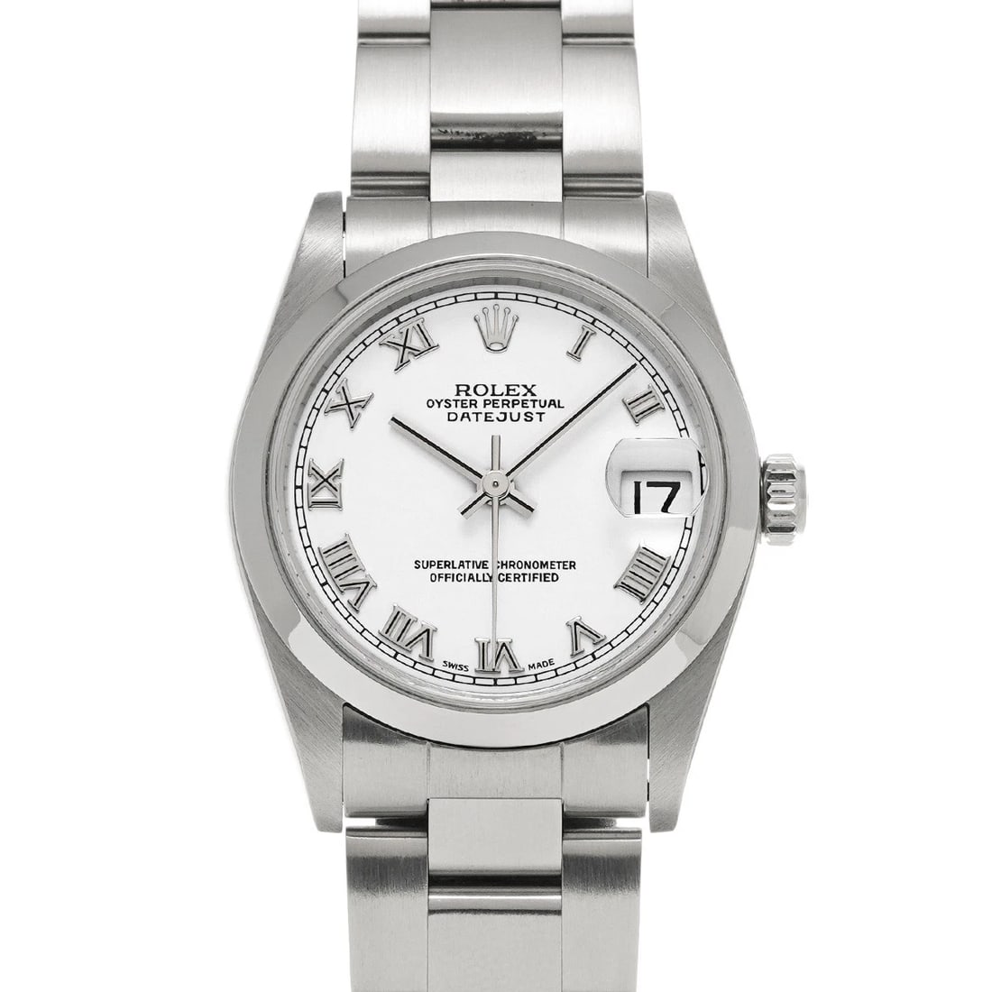ROLEX DATEJUST WHITE WATCH: ROLEX Datejust white Watch Brand: ROLEX Type/Style: Wristwatch Material: Band Material Stainless steel, Case Material Stainless steel Color: Dial Color white Size: ?Case? H/about 31mm W/about 31mm