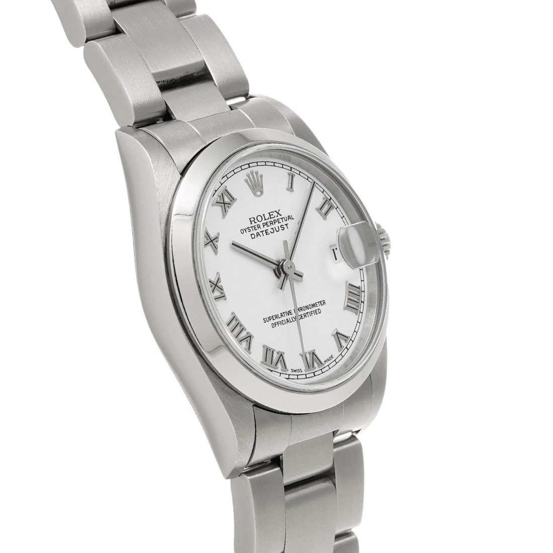 ROLEX DATEJUST WHITE WATCH - 3