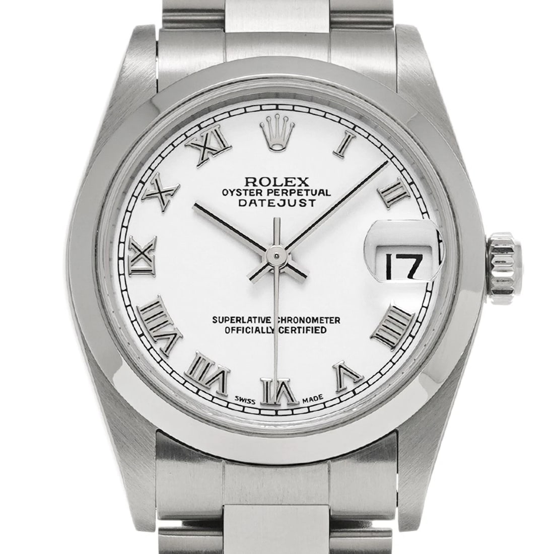 ROLEX DATEJUST WHITE WATCH - 4