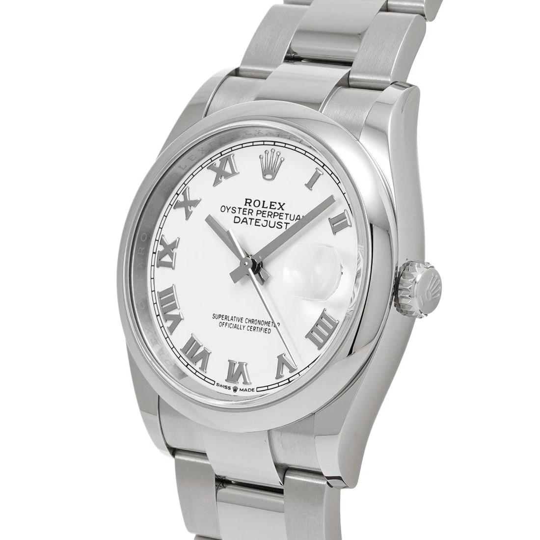 ROLEX DATEJUST WHITE WATCH - 2