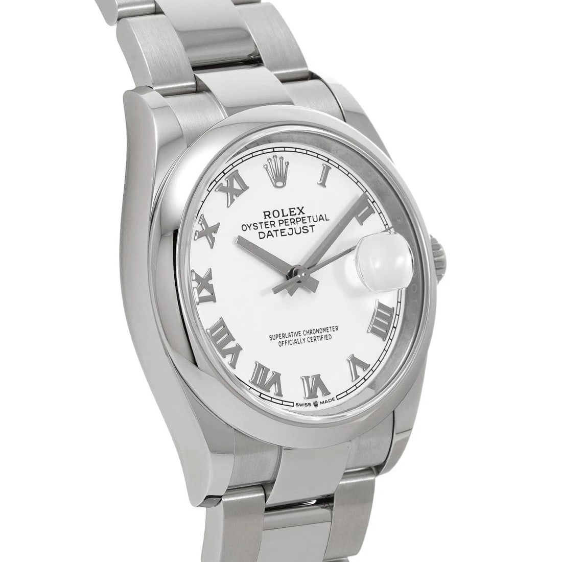 ROLEX DATEJUST WHITE WATCH - 3