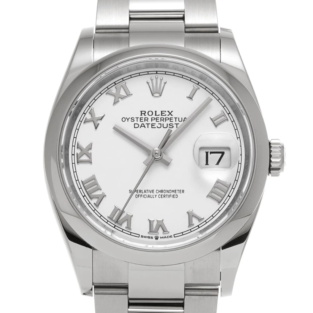 ROLEX DATEJUST WHITE WATCH - 4