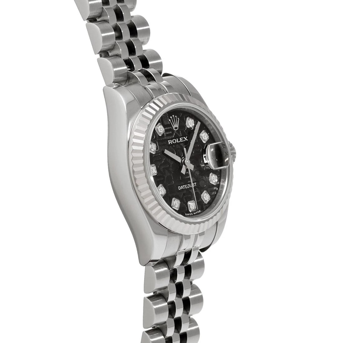 ROLEX DATEJUST BLACK COMPUTER/DIAMOND WATCH - 3